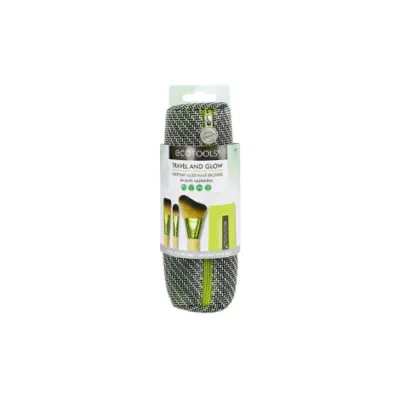 Ecotools Travel and Glow মেকআপ ব্রাশ সেট (3 পিস)