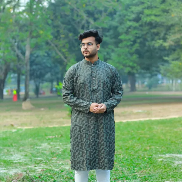 ছেলেদের কটন প্রিন্টেড পাঞ্জাবি