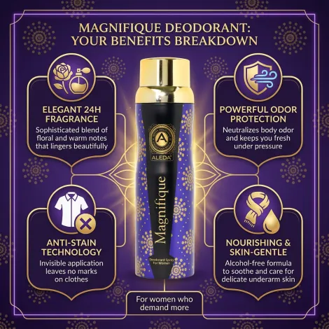 Aleda Magnifique ডিওডোরেন্ট স্প্রে, মেয়েদের জন্য 200ml