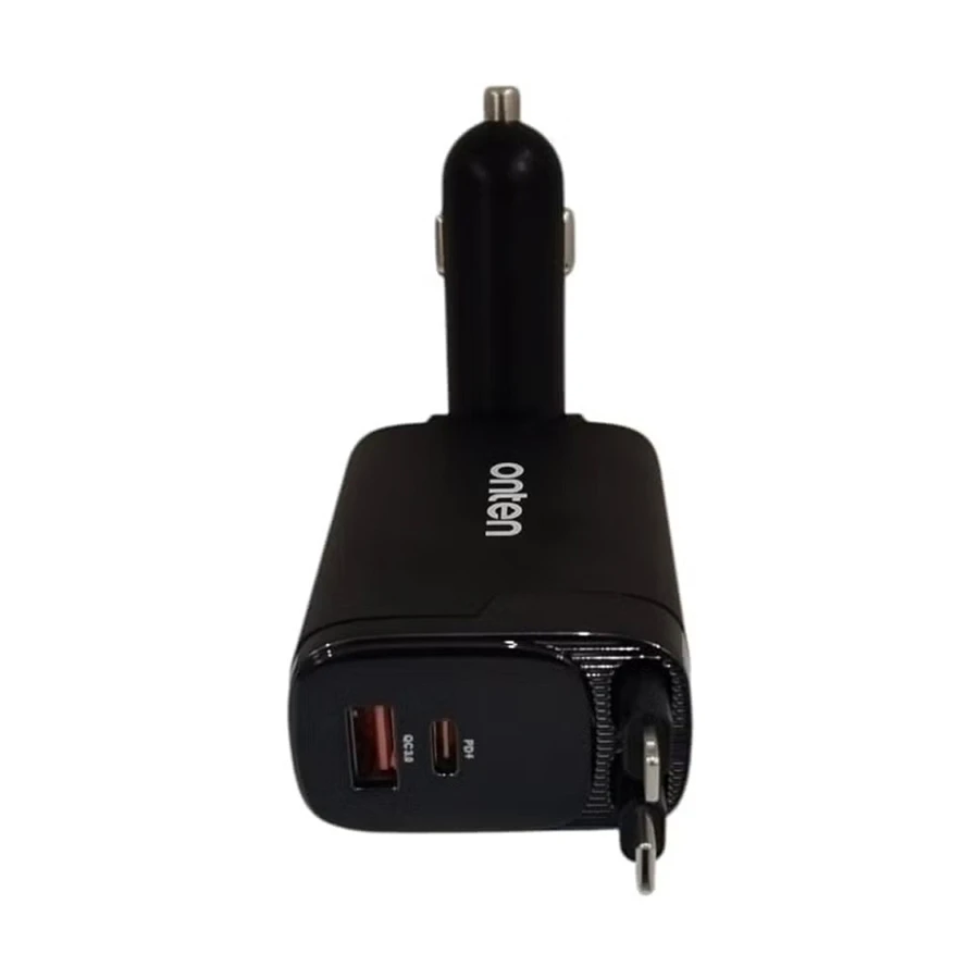 Onten OTN-CW72 36W Car Charger with Built-in Lightning & USB-C Cables
