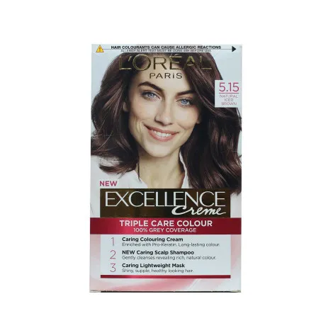 L'Oreal Excellence Creme ট্রিপল কেয়ার হেয়ার কালার - 5.15 Natural Iced Brown