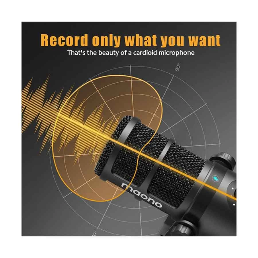 Maono PD400X Dynamic Black Wired Microphone