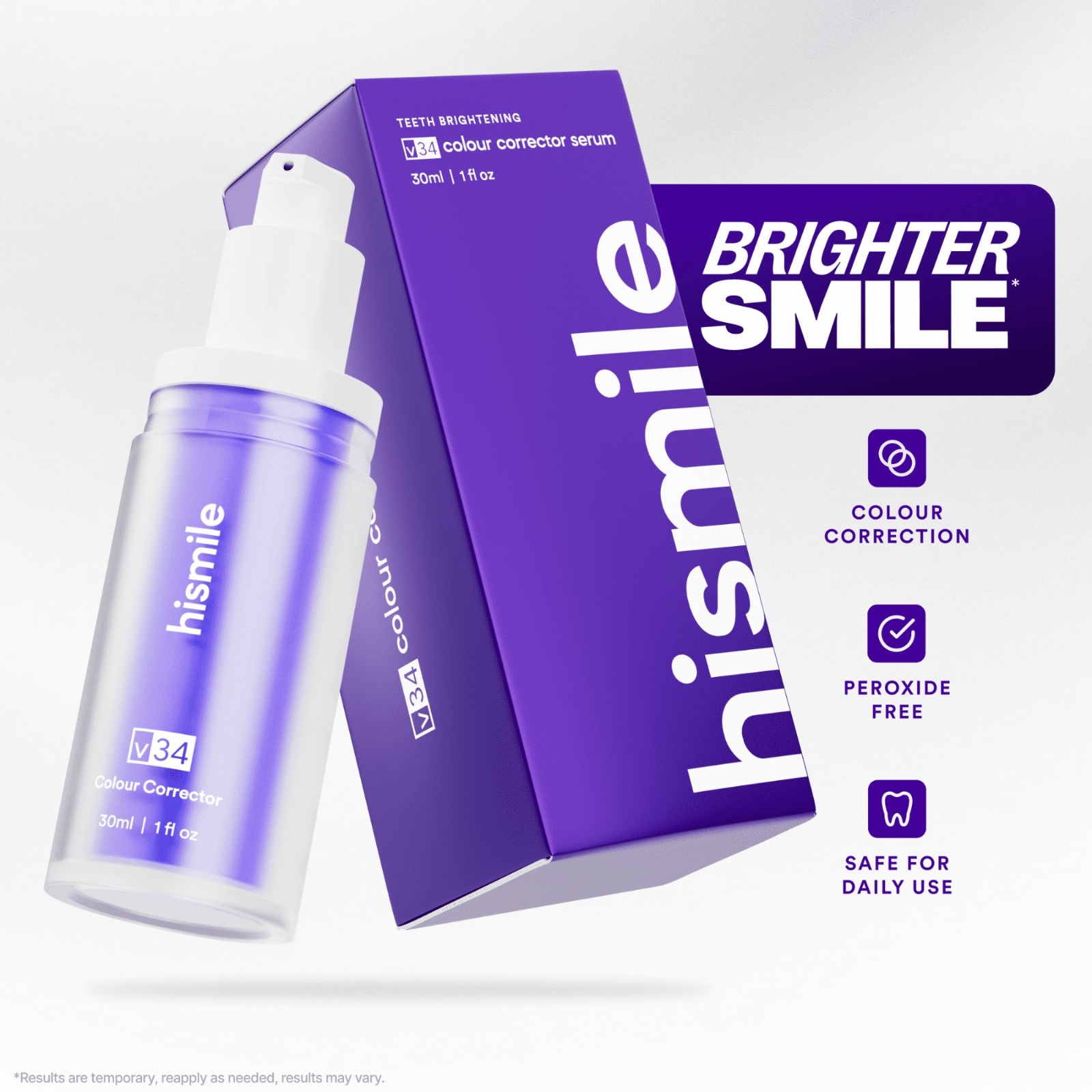 Hismile V34 কালার কারেক্টর সিরাম, দাঁতের জন্য