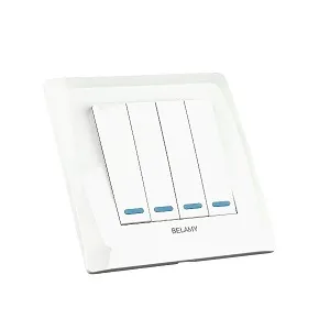 Belamy সাদা 4 গ্যাং 1 ওয়ে সুইচ BE-122-SW