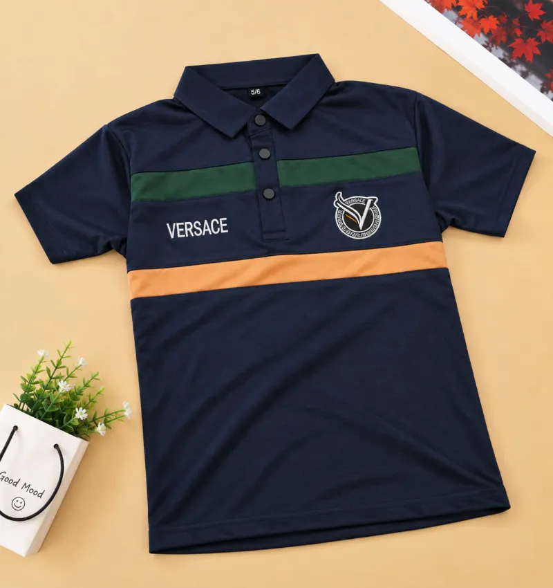 Baby Polo Shirt in Soft Fabric with Embroidery, 3-4Y to 9-10Y