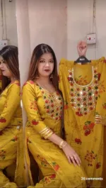 নায়রা কাট লিনেন থ্রি পিস, বডি সাইজ 40, 42 ও 44