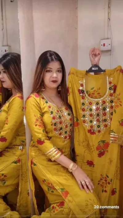 নায়রা কাট লিনেন থ্রি পিস, বডি সাইজ 40, 42 ও 44