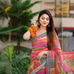 ব্লাউজ পিসসহ ডিজিটাল প্রিন্ট শাড়ি