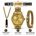 Men's 3-in-1 Combo Set Watch Chain Bracelet