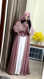 এমব্রয়ডারি আবায়া বোরকা কোটি ও হিজাবসহ, ঘের 200