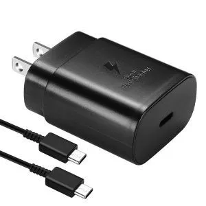 Samsung 25W USB-C অ্যাডাপ্টার, ক্যাবলসহ (2 পিন)