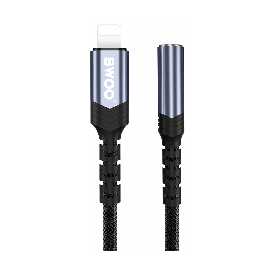 Bwoo BO-BZ48 Lightning Male to 3.5mm Female Audio Converter Black