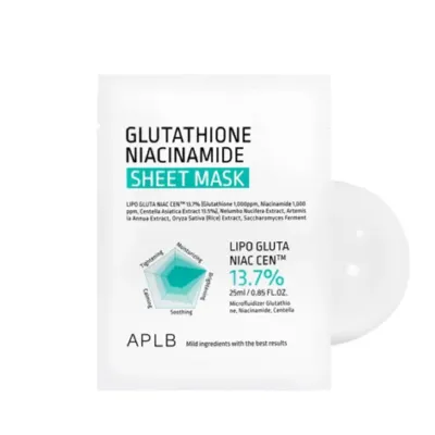 APLB গ্লুটাথায়োন নিয়াসিনামাইড শিট মাস্ক 25ml