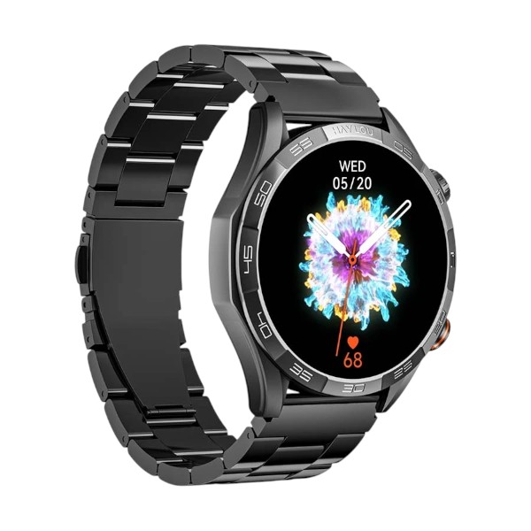 Haylou Solar 5 AMOLED কালো ব্লুটুথ কলিং স্মার্টওয়াচ, মেটালিক ও সিলিকন স্ট্র্যাপসহ