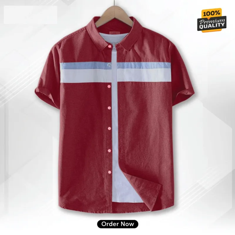 Men's Half Sleeve Oxford Cotton Shirt, Sizes M to XXL
