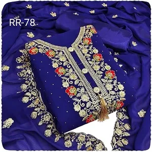 এমব্রয়ডারি জর্জেট এলিগেন্স থ্রি পিস সেট