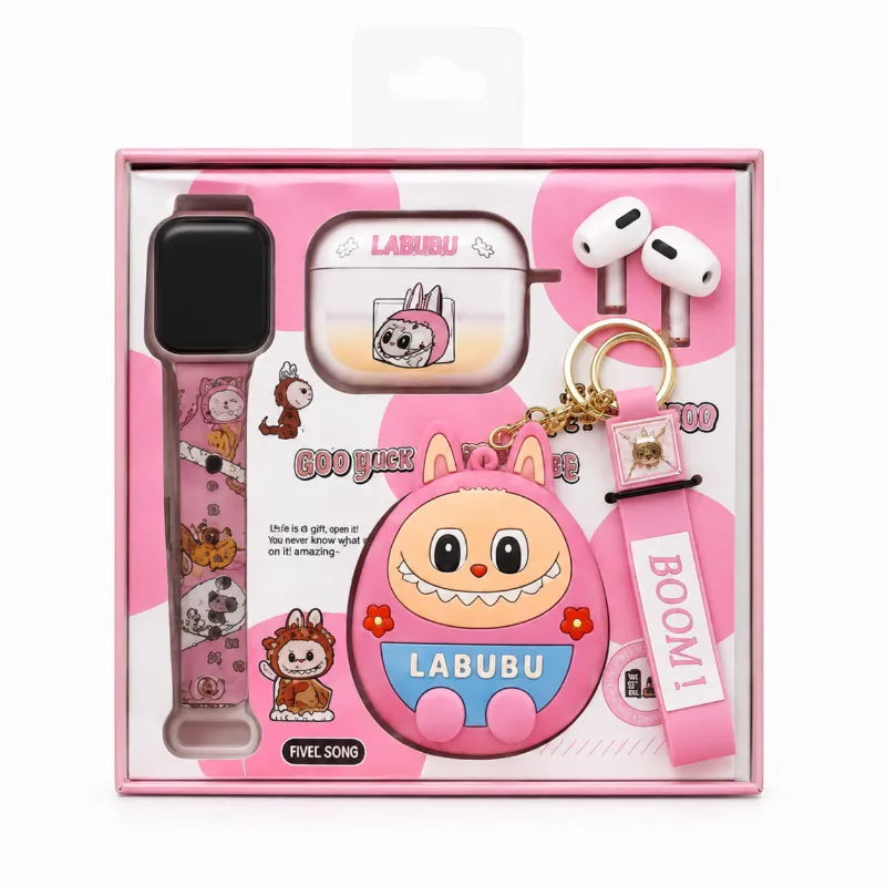 Pop Mart Labubu 2-in-1 সেট - ওয়্যারলেস ইয়ারবাডস ও ওয়াচ স্ট্র্যাপ কম্বো
