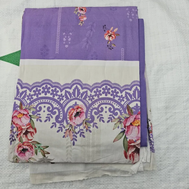 মেয়েদের কটন থ্রি পিস (আনস্টিচড)