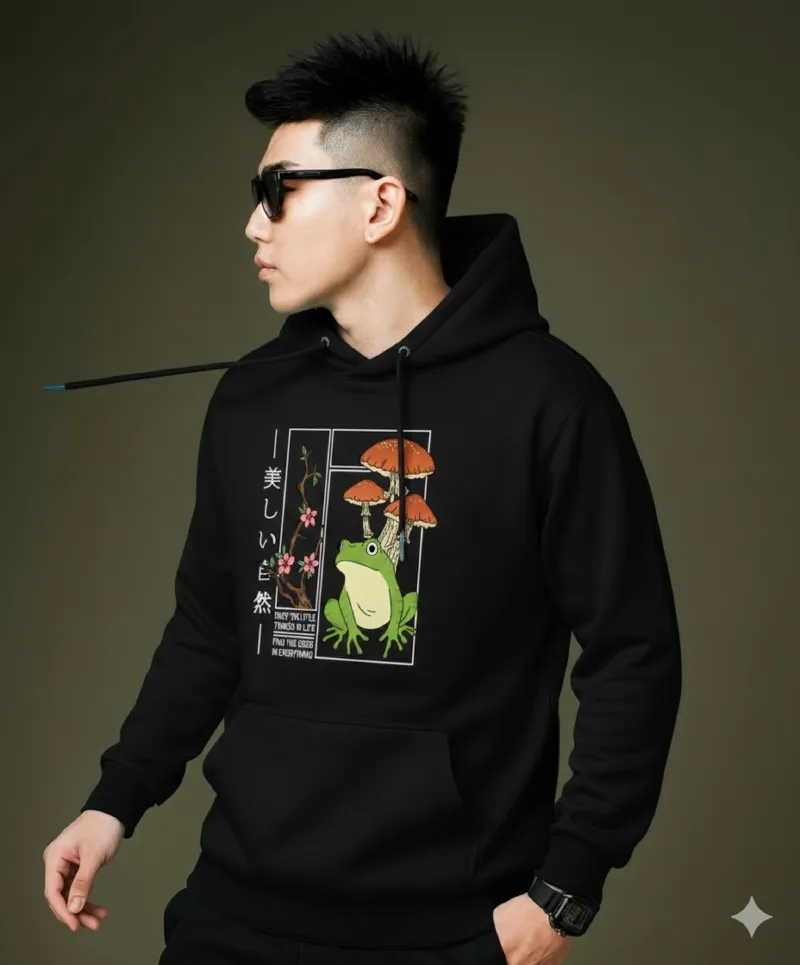 Pure Cotton Drop Shoulder Hoodie, 280 GSM, 6 Colours