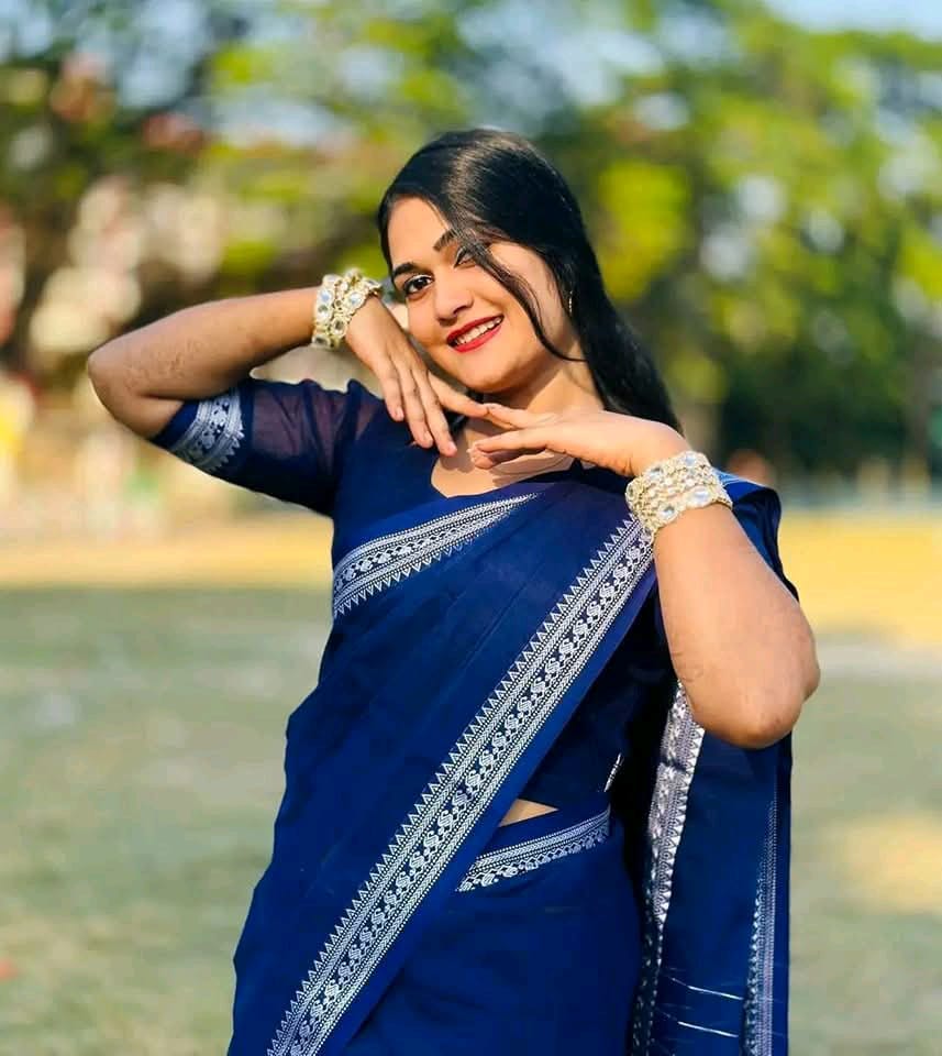 নকশী পাড়ের সুতি শাড়ি, আলাদা ব্লাউজ পিসসহ, 4 রং