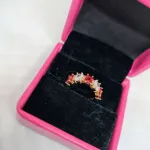 রঙিন জেমস্টোন বসানো গোল্ডেন রিং