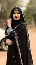 Soft Georgette Sequin Embroidery Three Piece with Inner, 6 Colours