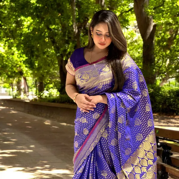 কাতান বেনারসি শাড়ি (ব্লাউজ পিস ছাড়া)