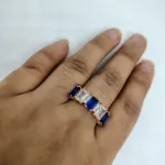 রঙিন স্টোনের গোল্ডেন আংটি