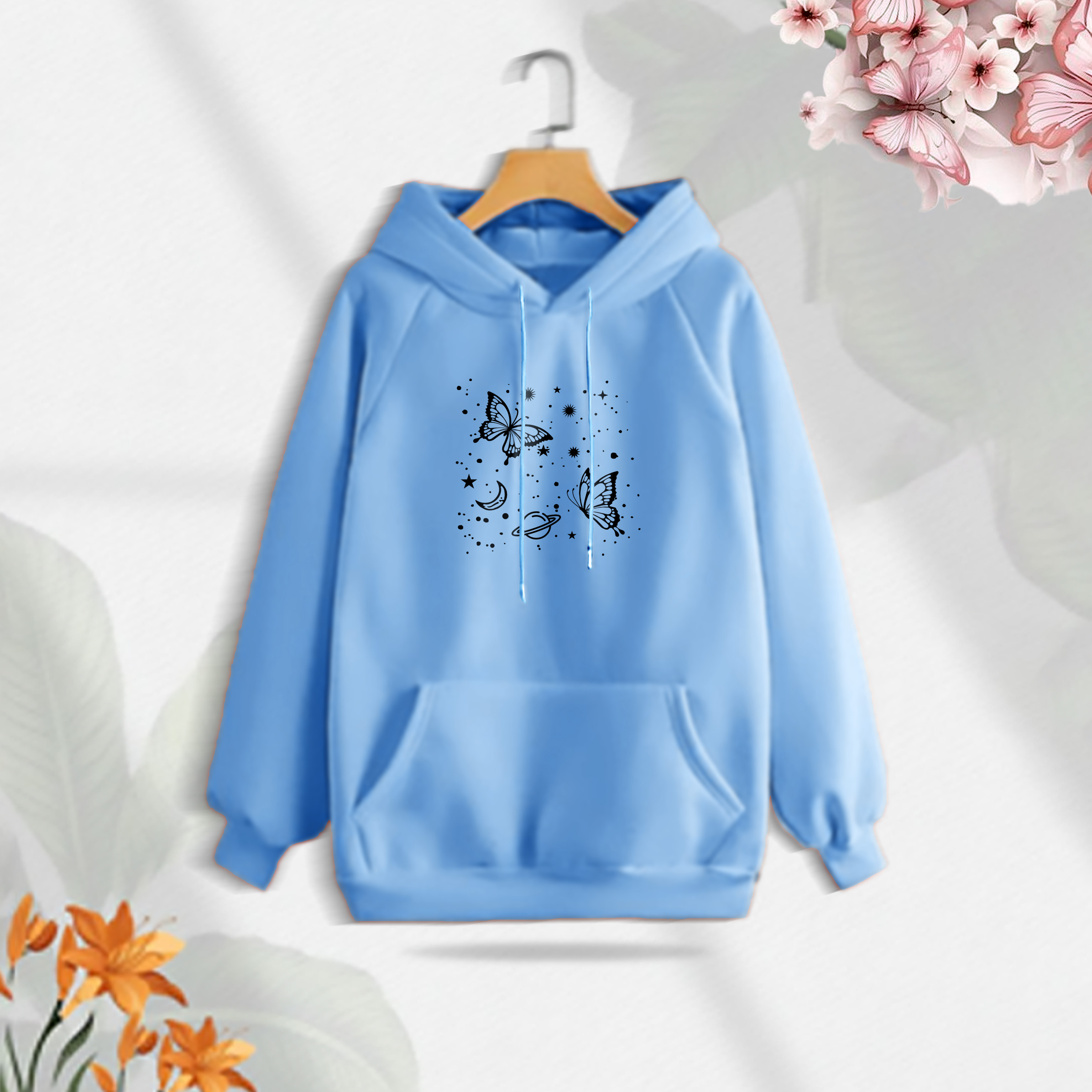 Butterflies Globe লেডিস উইন্টার হুডি