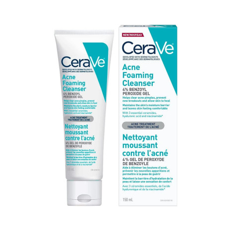 CeraVe অ্যাকনে ফোমিং ক্লিনজার 4% Benzoyl Peroxide 150ml