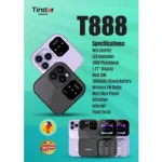 Tinstar T888 ডুয়াল সিম স্ট্যান্ডবাই বক্স শেপ ফোল্ডিং ফিচার ফোন