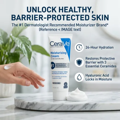 CeraVe ময়েশ্চারাইজিং ক্রিম নরমাল টু ড্রাই স্কিন 236ml