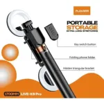 Plokama LIVE-K9 Pro 1700mm আল্ট্রা লং সেলফি স্টিক, ট্রাইপড স্ট্যান্ড ও রিং লাইটসহ