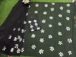 Hand Print Couple Set, Half Silk Dhupian Saree and Panjabi