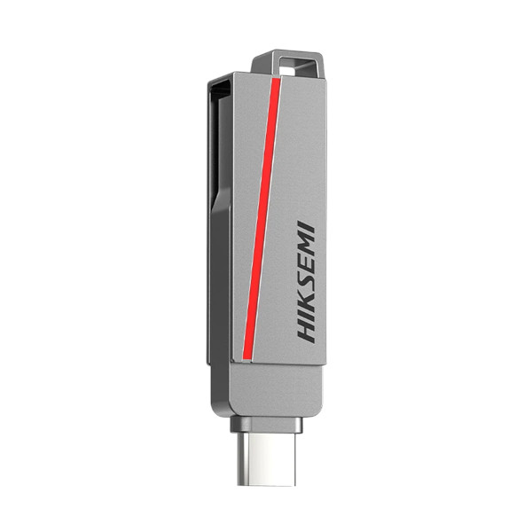 Hiksemi Dual Slim HS-USB-E307C 32GB USB 3.2 ও Type-C পেন ড্রাইভ, গ্রে