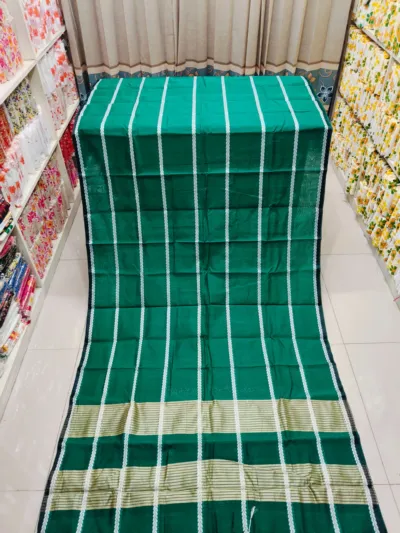 Tangail Half Silk Saree with Running Blouse, 12.5 Haath