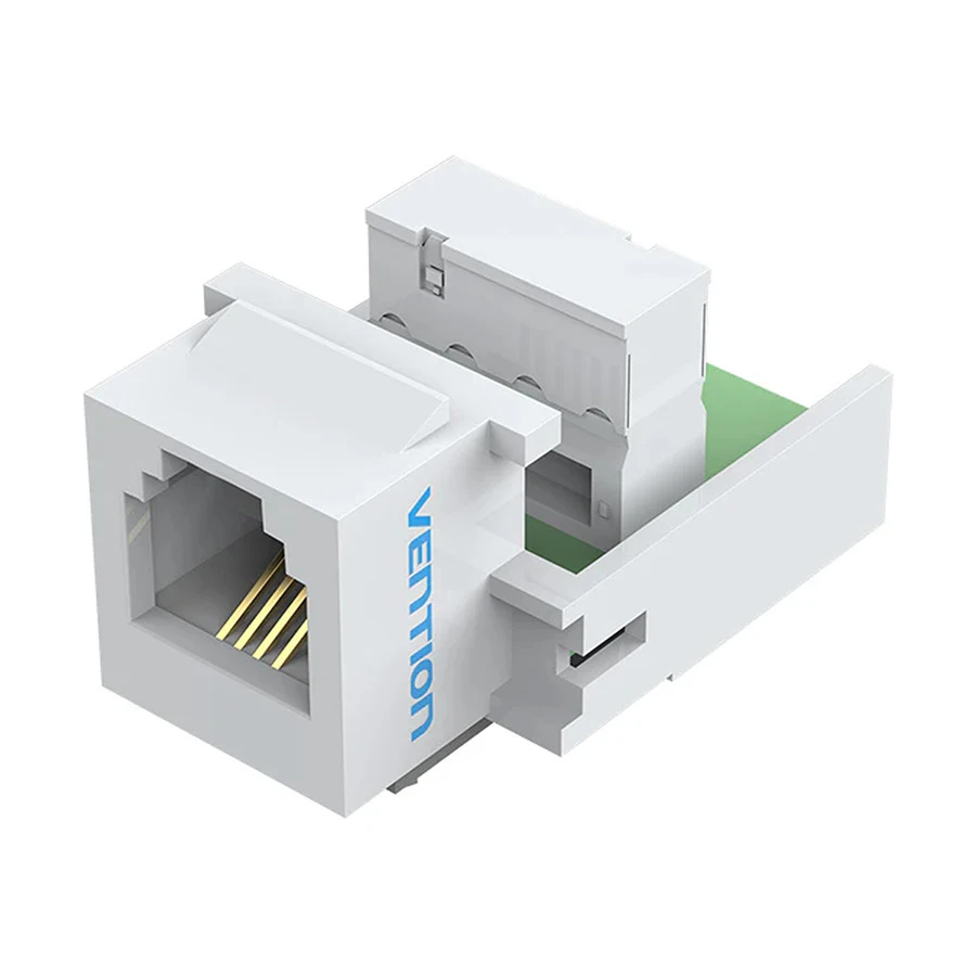 Vention IRCW0 White RJ11 Telephone Punch Down Keystone Jack