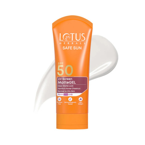 Lotus Herbals Safe Sun UV Screen ম্যাট জেল SPF 50 PA+++ 50 গ্রাম