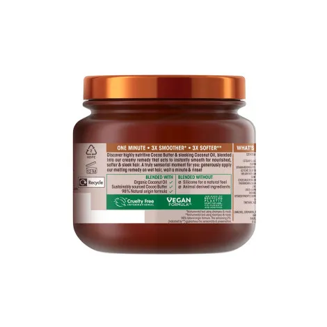 Garnier Ultimate Blends নারকেল তেল ও কোকো বাটার স্মুদিং হেয়ার মাস্ক 340ml