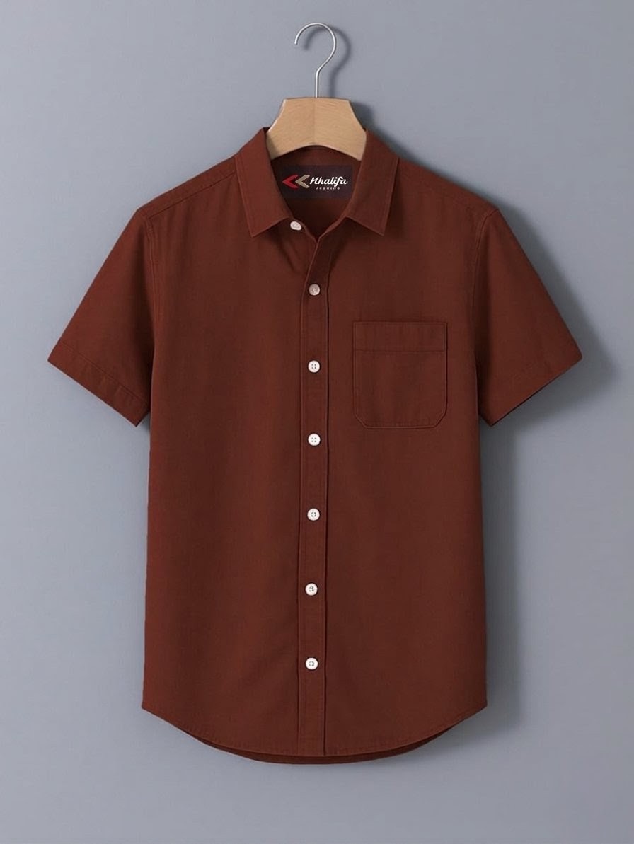 Men's Solid Half Sleeve Shirt in Soft Oxford Cotton, M to XXL