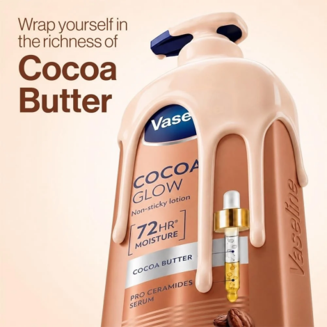 Vaseline Cocoa Glow No-sticky Lotion 400ml (India)