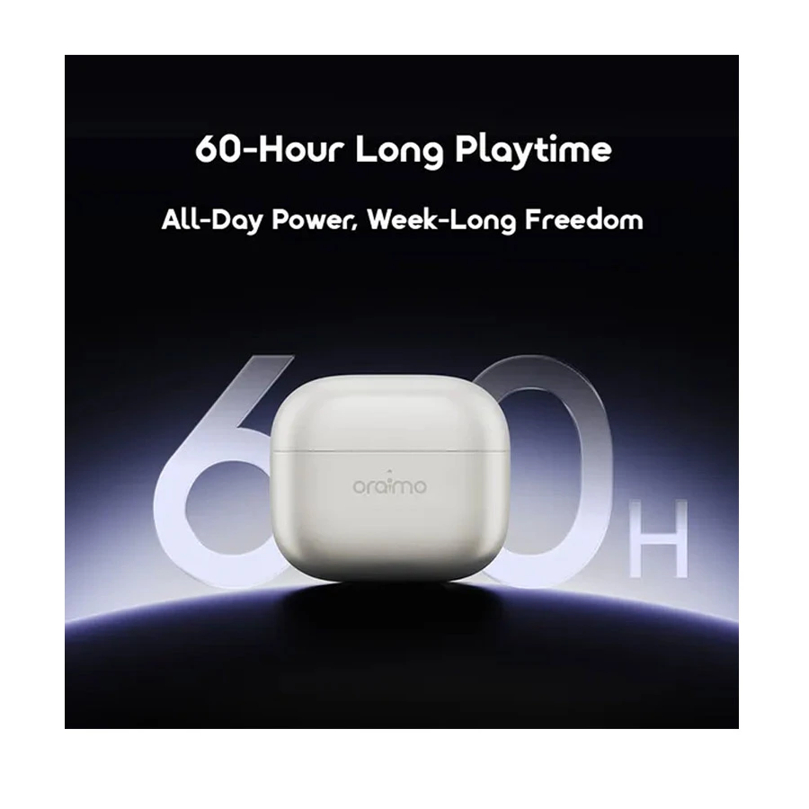 Oraimo SpaceBuds Fit ANC Cloud Dancer TWS Bluetooth Earbuds