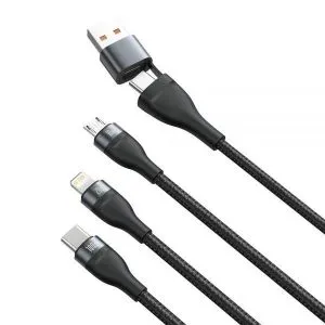 Baseus টু-ফর-থ্রি ফাস্ট চার্জিং ক্যাবল 100W