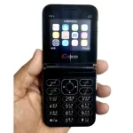 Gretel G7 ফ্লিপ ফোল্ডিং ফোন, ডুয়াল ডিসপ্লে (কালো)