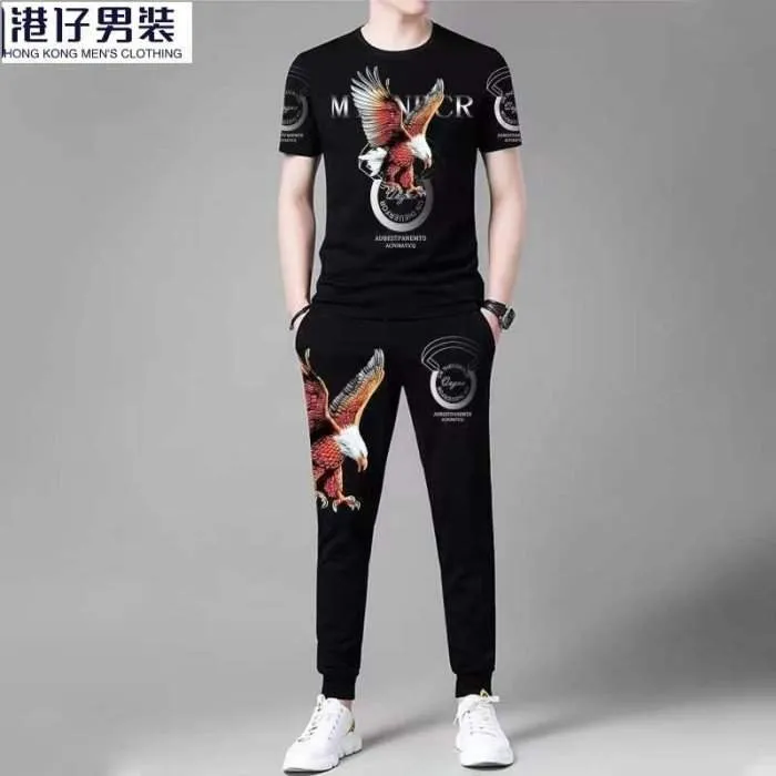 Men's Half Sleeve T-Shirt and Interlock Cotton Jogger Trouser Set