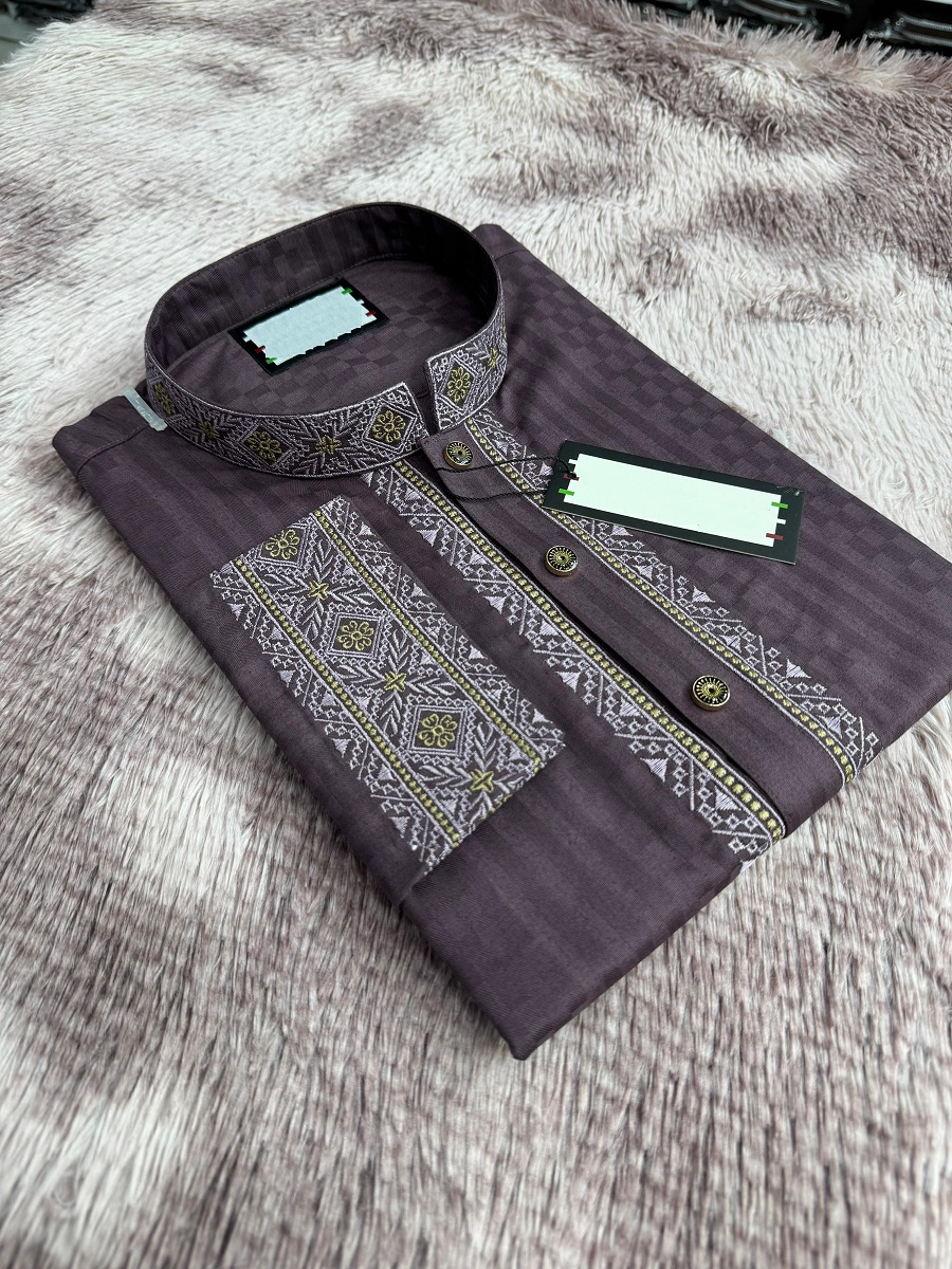 Men's Embroidery Work Panjabi, 2 Colours, Sizes M to XL