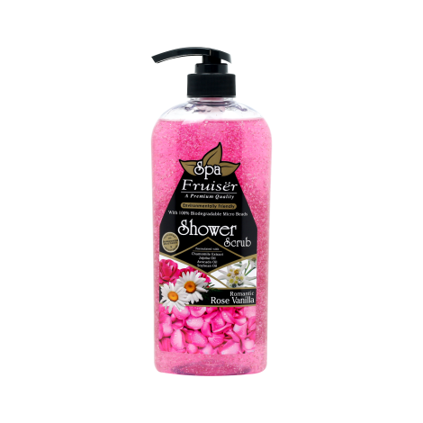 FRUISER Spa রোমান্টিক রোজ ভ্যানিলা শাওয়ার স্ক্রাব 730 মিলি
