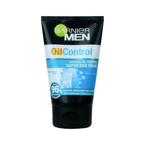 Garnier Men Oil Control Bright Plus Oil Control Super Duo Foam 100ml (Indonesia)
