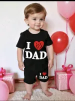 Boys' and Girls' Cotton T-Shirt Set, 160 GSM, 6 Months to 6 Years