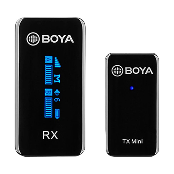 Boya BY-XM6-S1 মিনি আল্ট্রা কমপ্যাক্ট 2.4GHz  ডুয়াল-চ্যানেল ওয়্যারলেস মাইক্রোফোন সিস্টেম